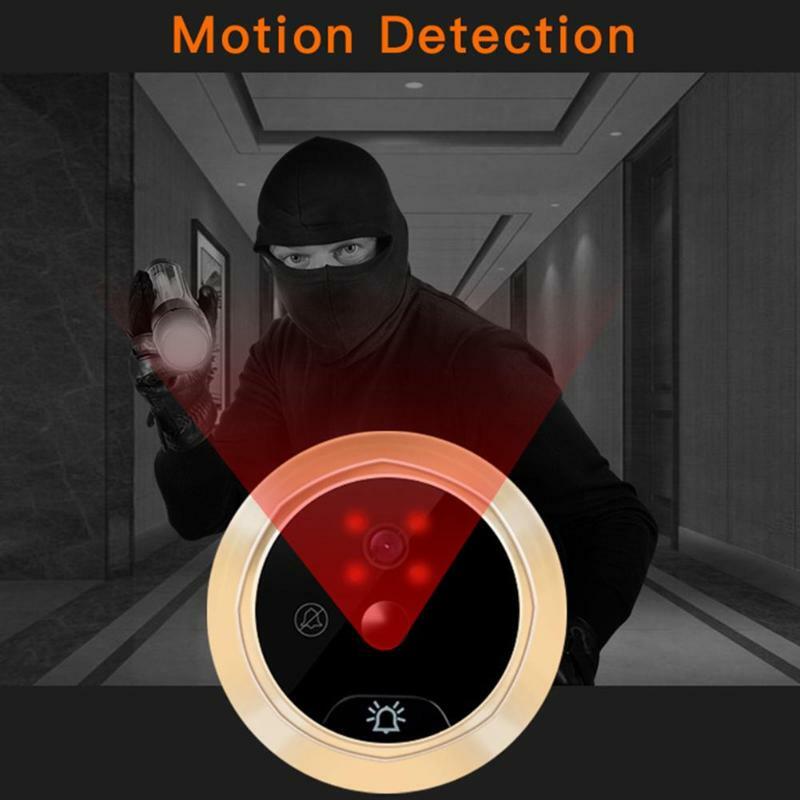 Proker Video Peephole Doorbell Viewer 4.3 Inch Door Camera LCD Digital Electronic Door Night Vision Support Motion Detection