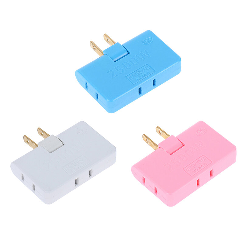 1 Piece Of Rotatable Socket Converter One In Three 180 Degree Extension Plug Multi Plug Mini Slim Wireless Outlet Adapter