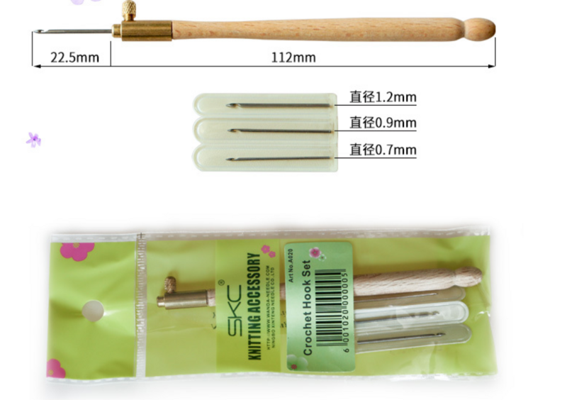 Gancho japonés Tambour/Luneville con agujas de tamaño 70-80-90-100/110, herramientas de bordado, punzón de cuentas de costura