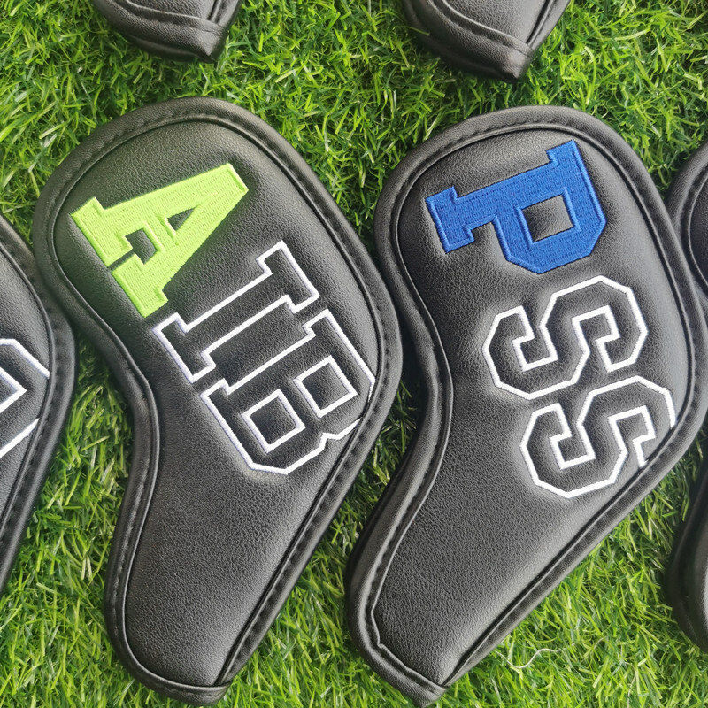 Nuovo Set da 10 pezzi coperchio in ferro da Golf con numero in pelle resistente all'acqua Cue Cap Cover Golf Club copertura protettiva accessori per mazze da Golf