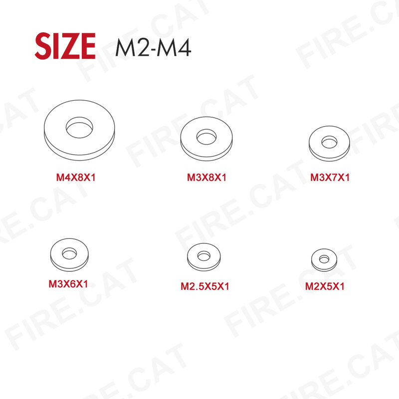 M2 M2.5 M3 M4 plana de plástico anillo de junta sellos espaciador arandelas 800 Uds Nylon negro foca blanca candado cuñas arandela para juntas Kit