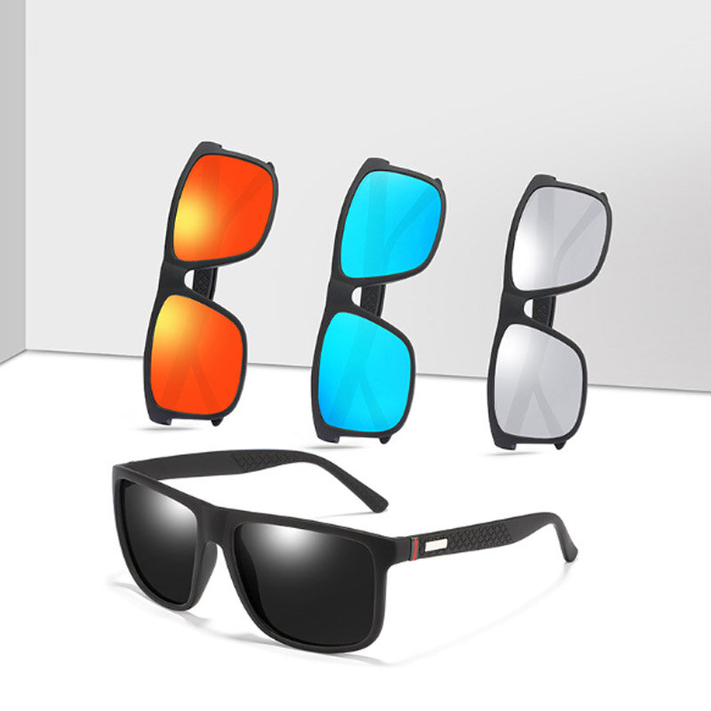 Óculos de sol polarizado clássico unissex, óculos espelhado revestimento uv400