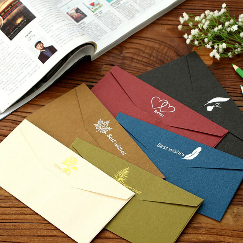 5 шт./лот шикарный винтажный элегантный набор многофункциональных портативных конвертов DIY