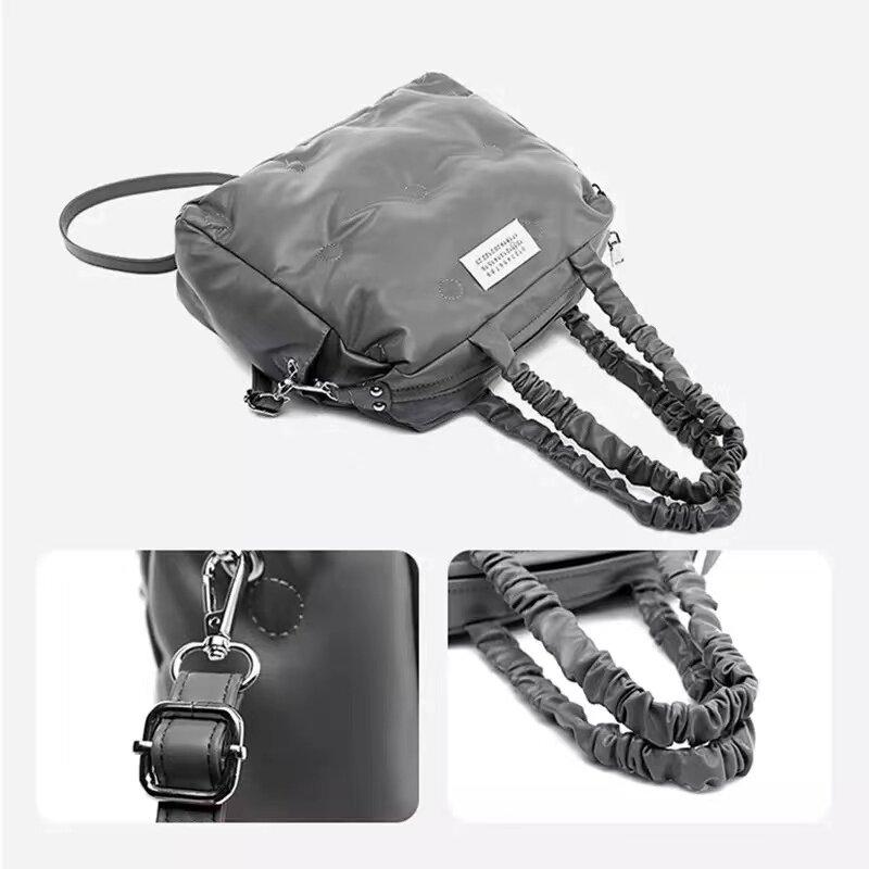 New fashion luxury PU leather handbag space cotton lady shoulder bag lady 2021 designer handbag lady simple style messenger bag