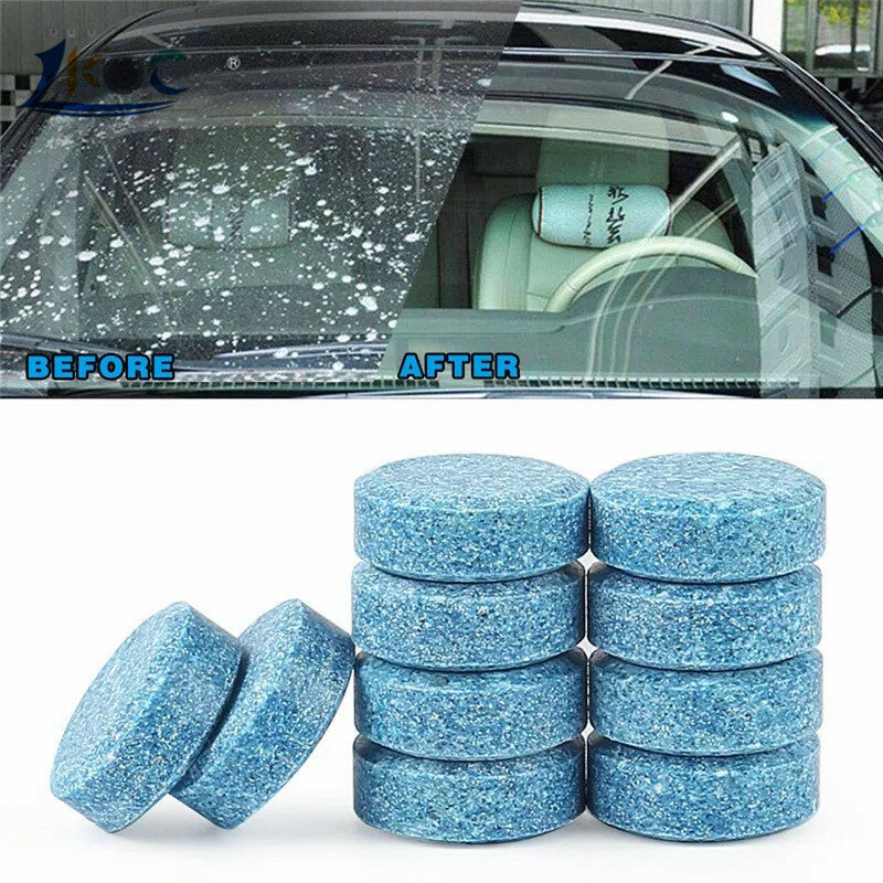 블루 자동차 창 청소 세척 슈퍼 농축 와이퍼 태블릿 발포성 태블릿 얼룩 제거제 자동차 청소 도구 5 개