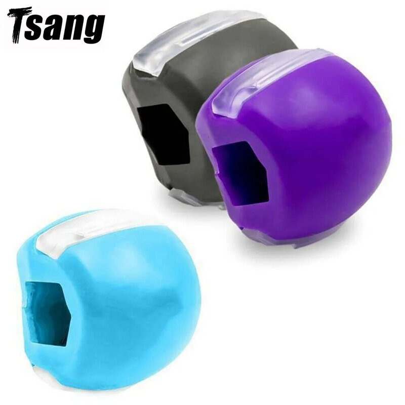 Tsang Jaw Exercise Ball Face Masseter Silica Gel JawLine Muscle Training Fitness Ball Neck Face Toning Jawrsize Muscle Exerciser
