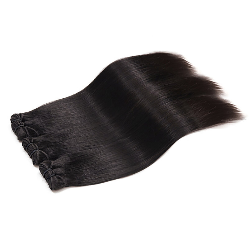 Straight Peruvian Virgin Hair Bundles ผมขยาย 3pcs ดิบ DJSbeauty ผลิตภัณฑ์