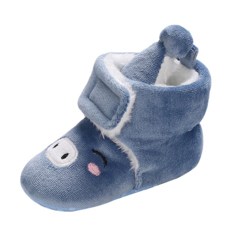 Chaussures de berceau pour nouveau-né garçon et fille, chaussures de premiers pas unisexes, bottines en fausse polaire, chaudes pour l'hiver, pour bébés en bas âge, de 0 à 18M
