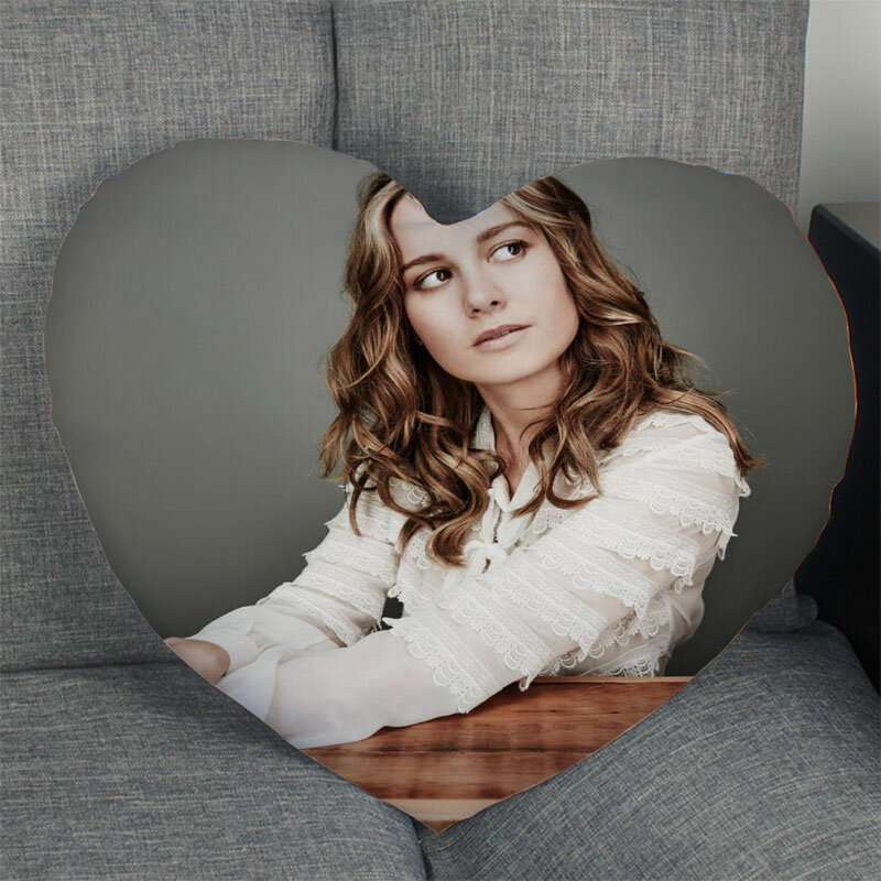 Горячая Распродажа Custom Brie Larson Actor, наволочки в форме сердца, постельное белье, удобная подушка/высококачественные наволочки