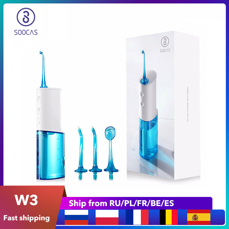 SOOCAS W3 Flosser per acqua dentale portatile elettrico per Xiaomi Mijia irrigatore orale ricaricabile impermeabile per stuzzicadenti