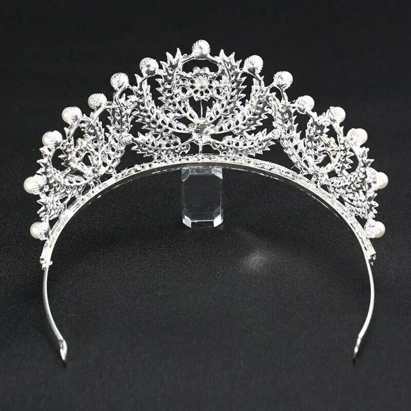Coroa barroca bling strass tiaras e coroas para meninas noiva noiva casamento acessórios de cabelo real princesa diadema