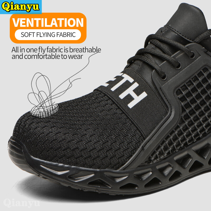 Safety men's and women's shoes indestructible work sneakers puncture-resistant and smash-resistant work shoes