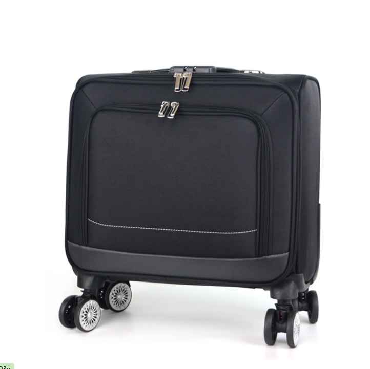 Дорожный чемодан на колесиках 18 дюймов, мужской чемодан на колесиках, модная водонепроницаемая сумка для багажа из ткани Оксфорд