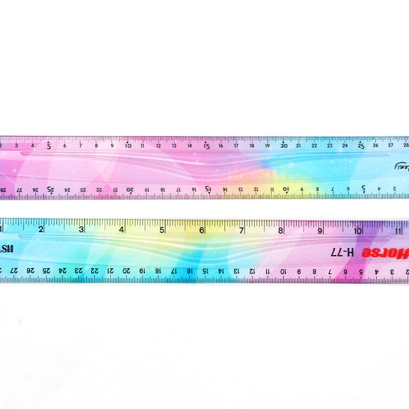 Цветная Гибкая линейка для студентов, офисные принадлежности для рисования, 30 см/12 дюймов 20 см/8 дюймов 15 см/6 дюймов
