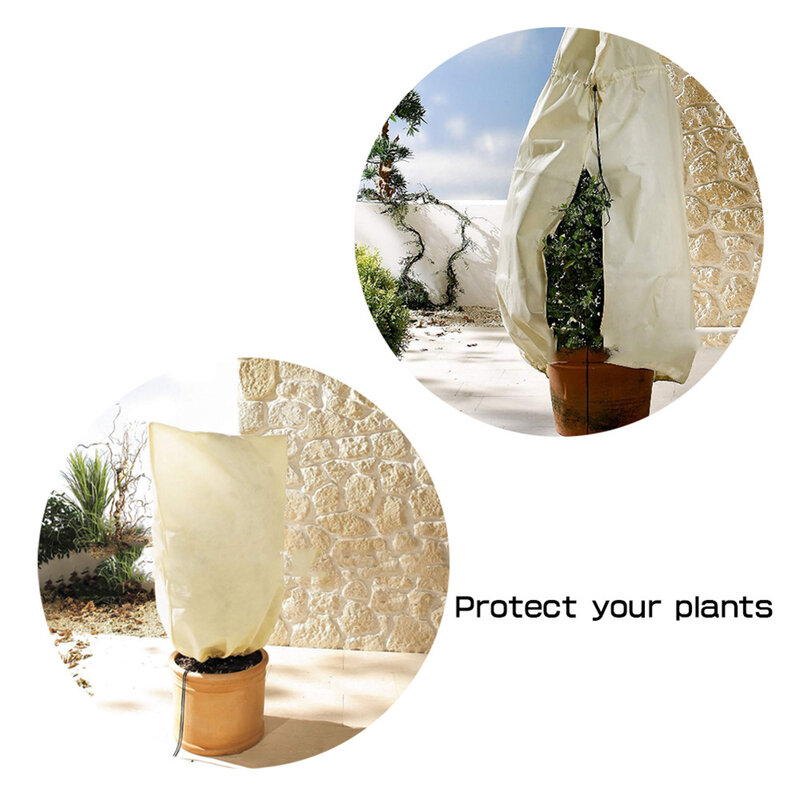 Capa de proteção de geada de plantas de inverno para árvores de fruto em vasos de plantas de jardim