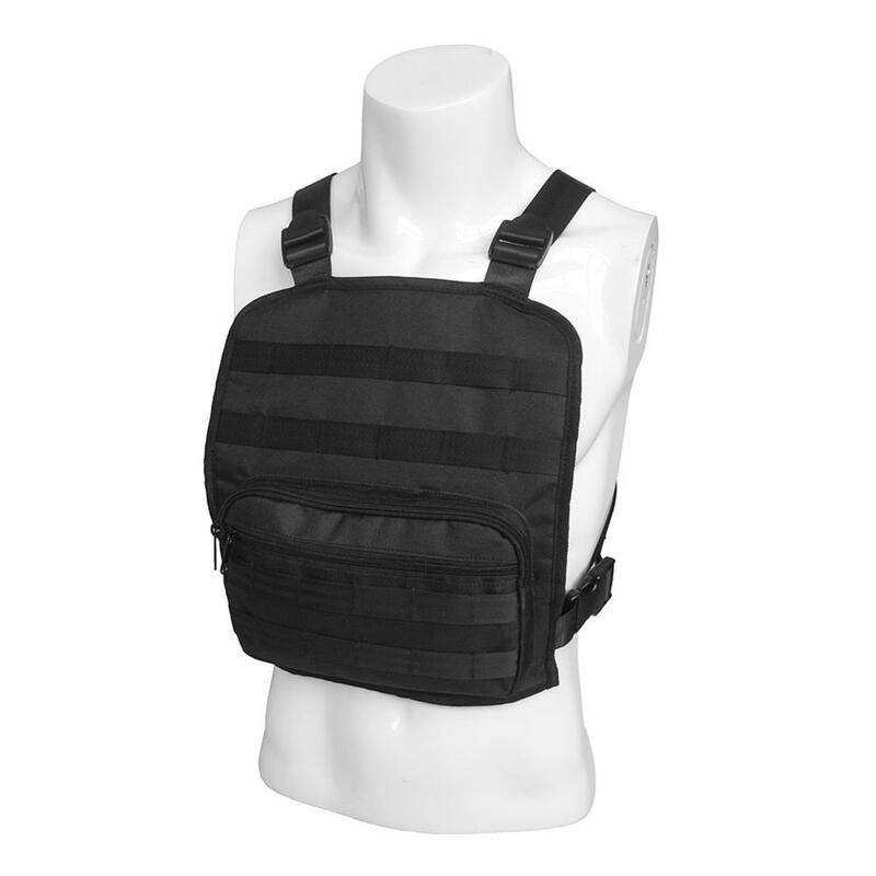 Bolsa de chaleco táctico para hombre, mochila táctica militar de Hip Hop, ajustable, multifuncional, bolsa de herramientas Molle, bolso de hombro