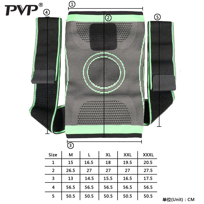 Pvp 1個3Dウィービング加圧トレーニングランニングサイクリング包帯膝支持ブレース弾性ナイロンスポーツ圧縮パッドスリーブ