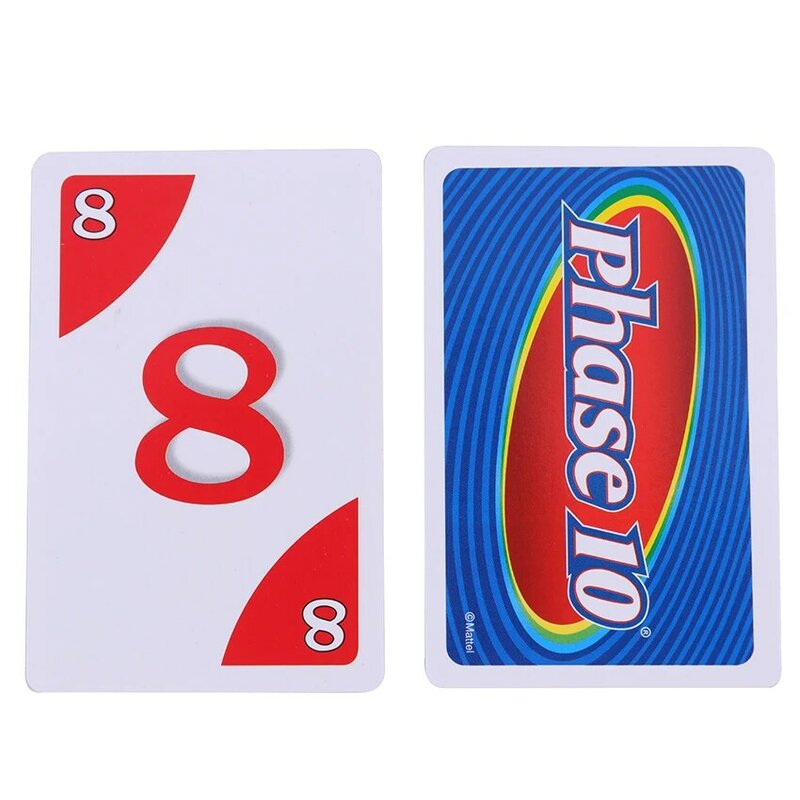 카드 UN Phase-10 카드 게임, 레저 및 엔터테인먼트, 멀티 플레이어, 가족 파티, 카드 놀이, 도전 완구, 1 박스