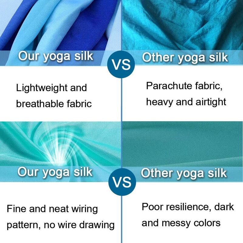 Amaca volante altalena aerea Yoga amaca tessuto di seta con moschettone e catena margherita per Yoga antigravità Pilates18 colore Yoga