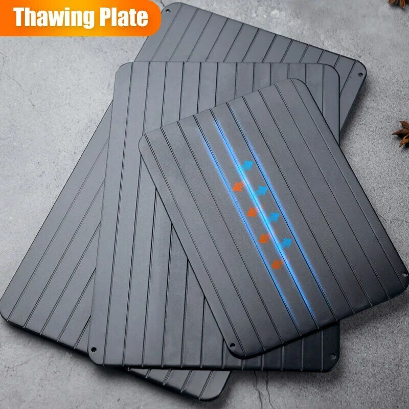 Frozen Food Thawing Fast Defrosting Tray Thaw Meat Fruit Quick Aluminum Alloy Steel Plate Board Defrost Household Kitchen Tools