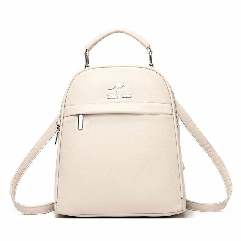 Zaino di lusso di marca 2021 nuova borsa impermeabile in pelle PU borsa per studenti giovani in stile college borsa di design famosa bianca