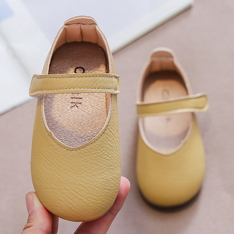 여자 신발 캔디 색상 메리 제인 신발 아기 소녀 기본 키즈 플랫 2020 가을 새로운 패션 안티-미끄러운 유아 어린이 0-3