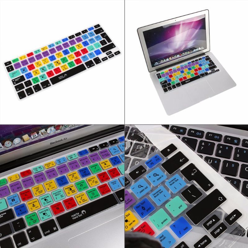 Versão europeia adobe photoshop teclas de atalho teclado protetor capa de teclado