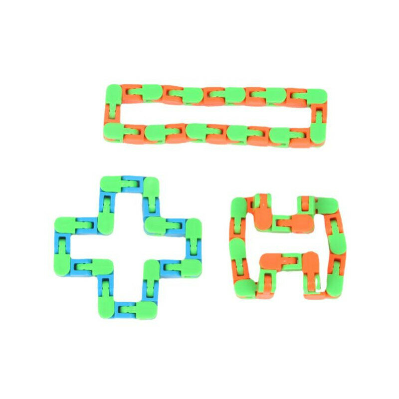 Fidget Toys 24 섹션 다목적 접이식 체인 안티 스트레스 성인 및 어린이 감각적 인 자폐증 완화 스트레스 Figet Toys