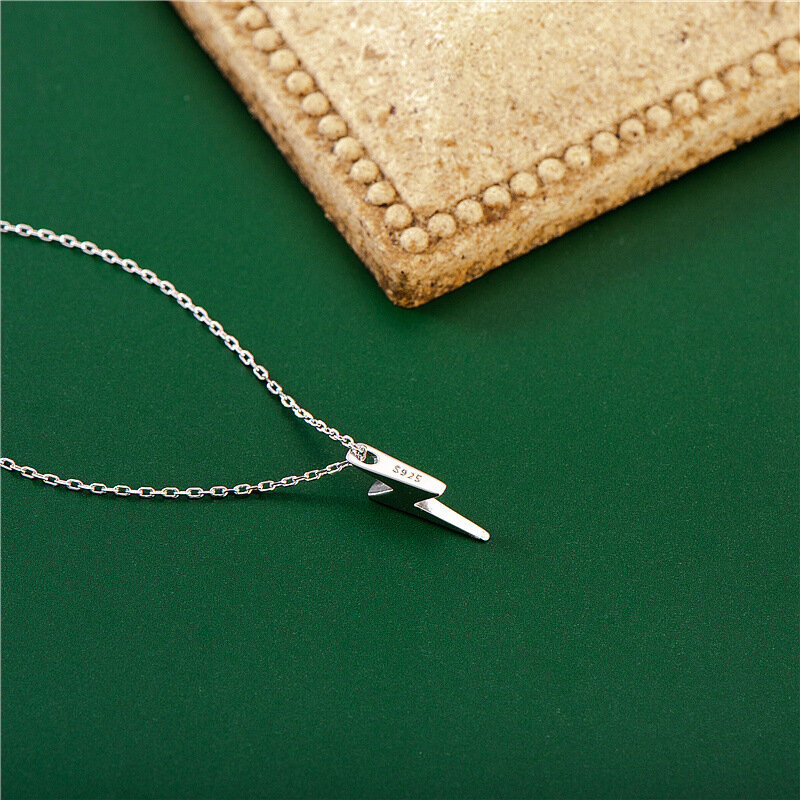 Sodrov 925 prata esterlina colar pingente para as mulheres personalizado relâmpago colar de alta qualidade prata 925 pingente de jóias