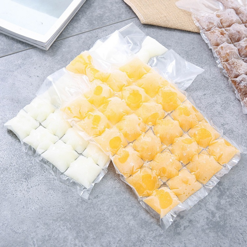 Verano bolsa de auto-Sellado de helado desechables-Bolsa de cubo de hielo molde de hielo bolsas para bandejas 1 paquete de 10 piezas