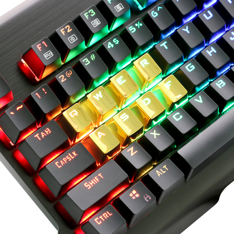 E-YOOSO 12 Key Double Shot Injection Backlit Electroplated mechanical keyboard caps For Cherry MX style Including key-puller