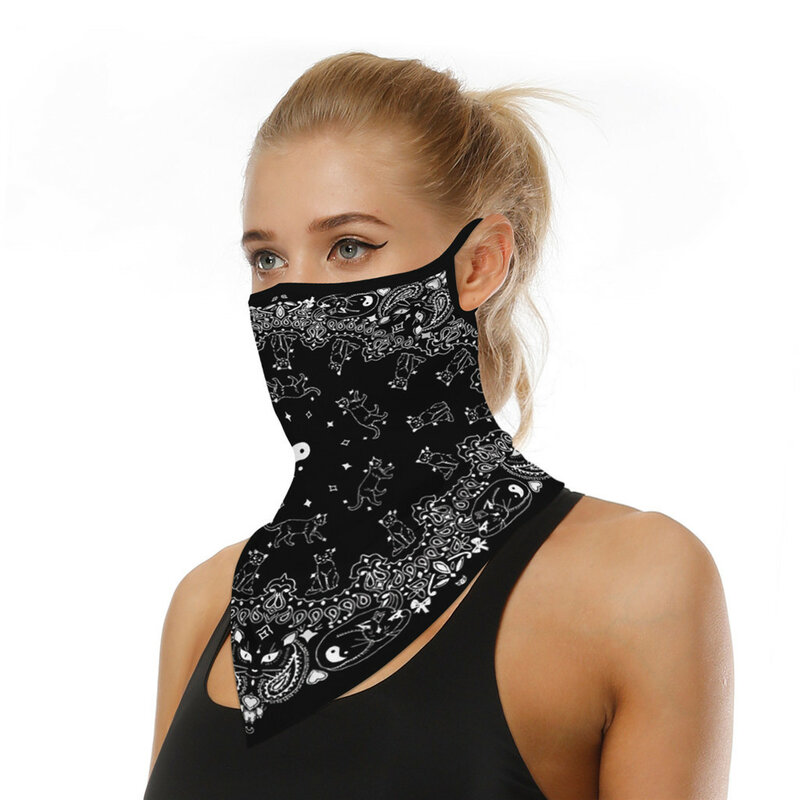 Moda stampa maschera sciarpa sci all'aperto antivento senza soluzione di continuità copertura sciarpa sportiva collo sciarpe da trekking maschera tubolare