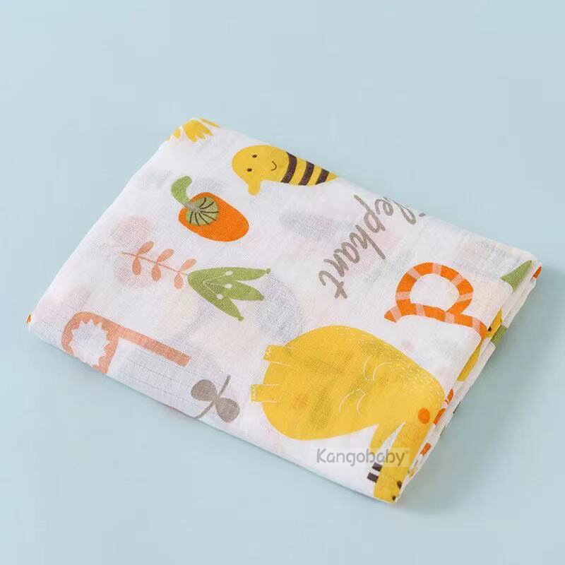Kangobaby #My Soft Life# Spring Summer Newborn Muslin Swaddle 100% Cotton Super Comfortable Baby Blanket Infant Wrap Bath Towel