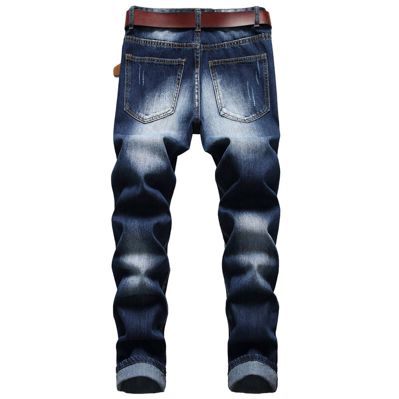 Мужские повседневные облегающие джинсы 54 # в стиле ретро, пикантные уличные джинсы и брюки, мужские джинсы в стиле Харадзюку, эстетичная уличная одежда, джинсы