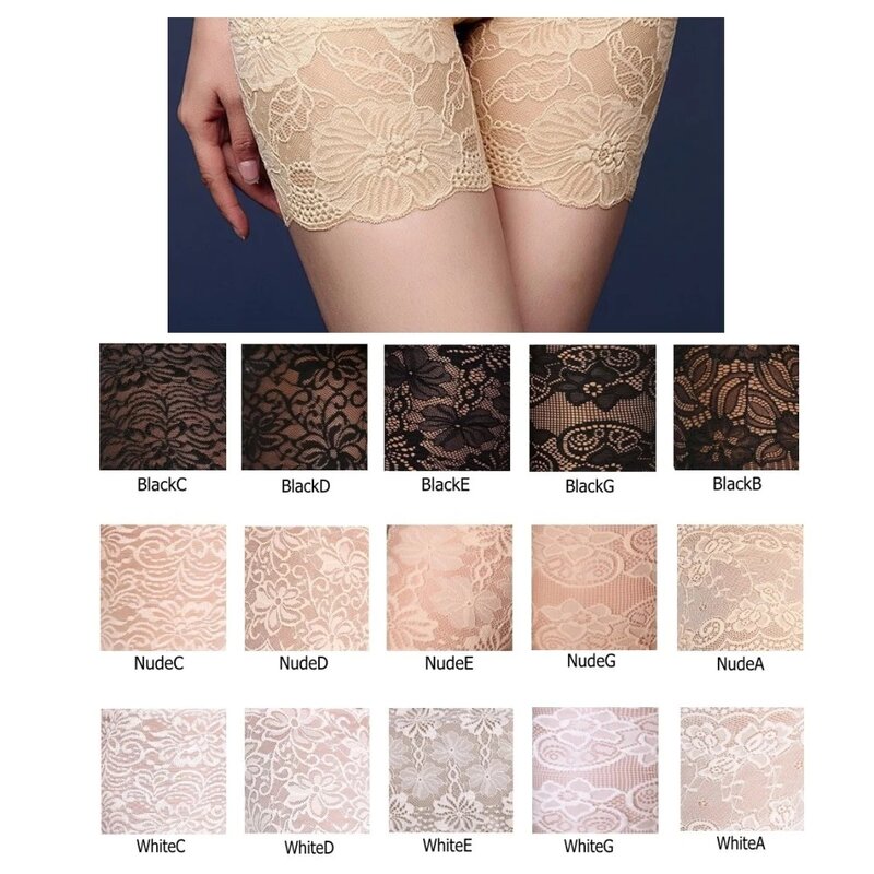 Women Anti Chafing Thigh Bands Leg Protection Band Silicon Non Slip Anti Friction Black Lace Thigh Bands 2Pcs/Lot Leg Warmers