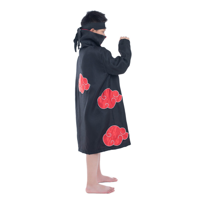 Fantasia unissex de manto para cosplay, uniforme de halloween, roupa de ninja