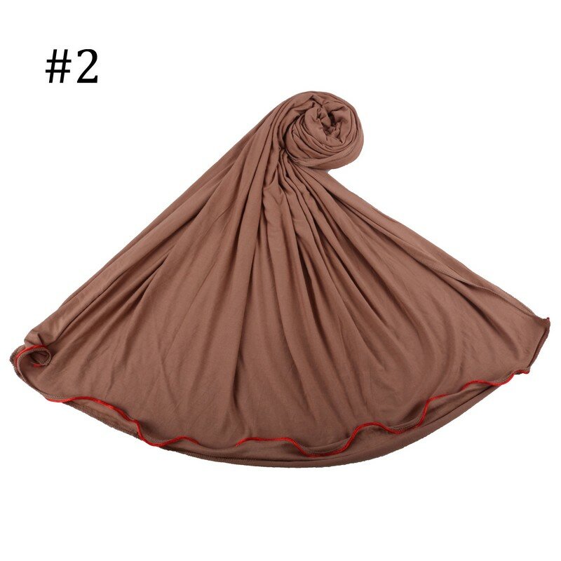 RedlineSGM-bufanda de dos lados para mujer, chales largos de Color sólido, hijab liso, 180x80cm