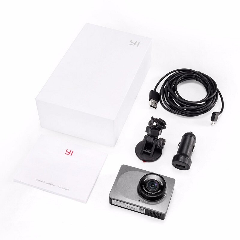 YI — Caméra Dash Cam intelligente grand angle, 1080P, écran 2,7 pouces, haute définition DVR, 165 degrés, tableau de bord et sur la route, vision nocturne et capteur G sensoriel de mouvement, menu internationale