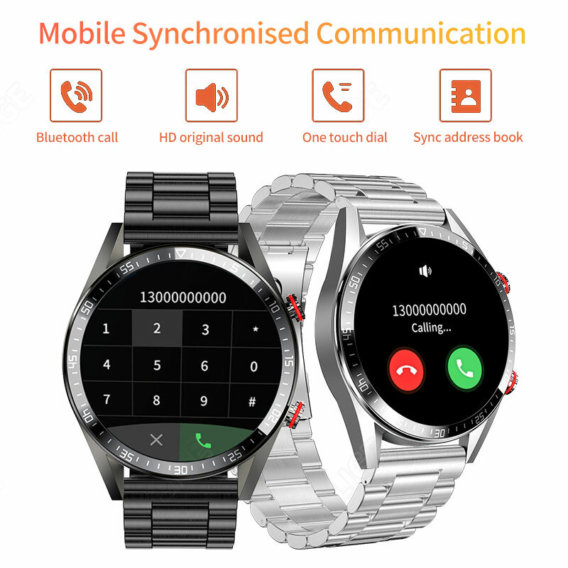LIGE 2022 New 454*454 Screen Smart Watch Always Display Time Bluetooth Call TWS Earphones Local Music Smartwatch For iOS Android