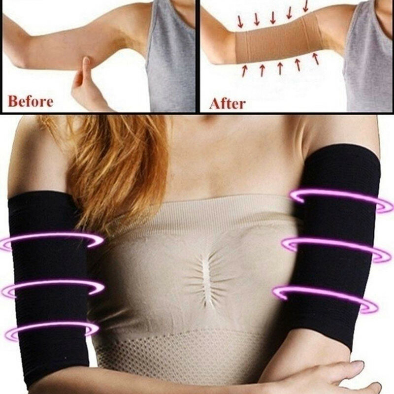 1 par mulheres emagrecimento perda de peso braço shaper celulite emagrecimento envoltório cinto banda face lift ferramenta braço mangas manga longa