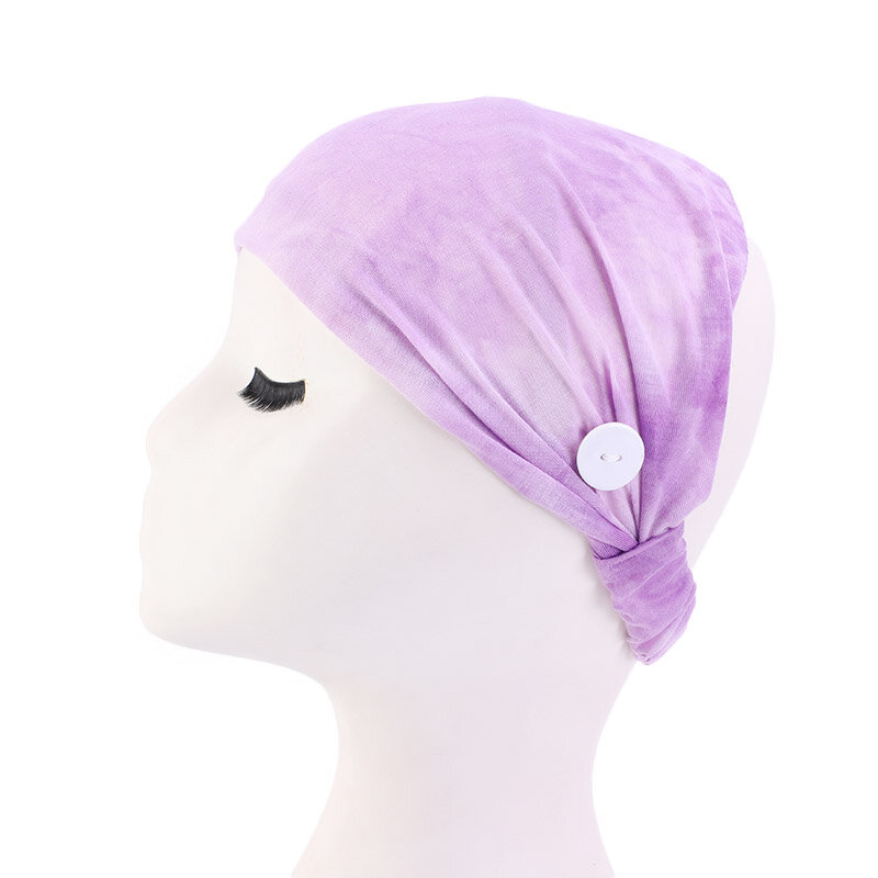 Fashion Elastic Wide Turban Headbands for Women width cross face wash hair band button fitness sports headband Hair Accessories