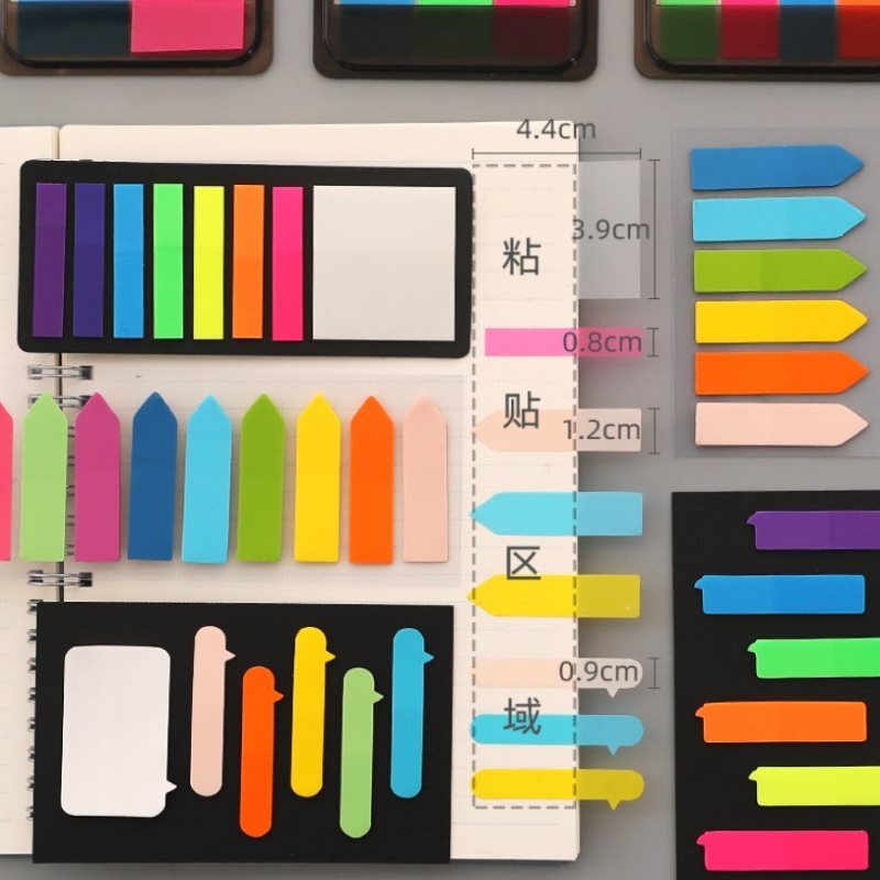 50/120/200 Vellen Eenvoud Student Memo Pad Sticky Notes Fluorescentie Zelfklevende Index Label Stickers School Kantoor levert