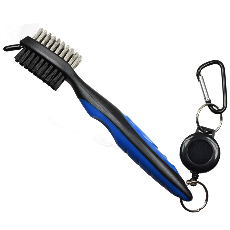 Golf Club Brush Groove Cleaner Met Intrekbare Zip-Lijn En Aluminium Karabijnhaak Cleaning Tools Voor Sport