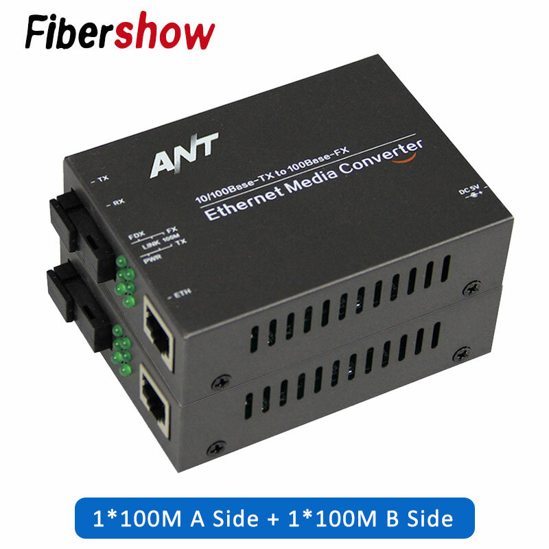media converter fiber optical to rj45 UTP 1310/1550 fiber to ethernet switch fiber 10/100M Fibra Optica Transceiver