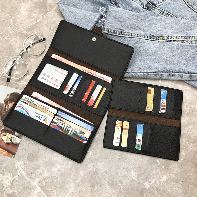 Portfel damski długi portfel w stylu Retro panie luksusowa moda Retro Mini składany portmonetka kwadratowy marka projektant etui na karty sprzęgła