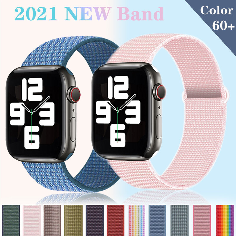 Nylon Loop Strap Voor Apple Horloge Band Se 6/5 44Mm 40Mm 42Mm 38Mm Smartwatch Horlogeband Riem sport Armbanden Iwatch Serie 4 3 2 1