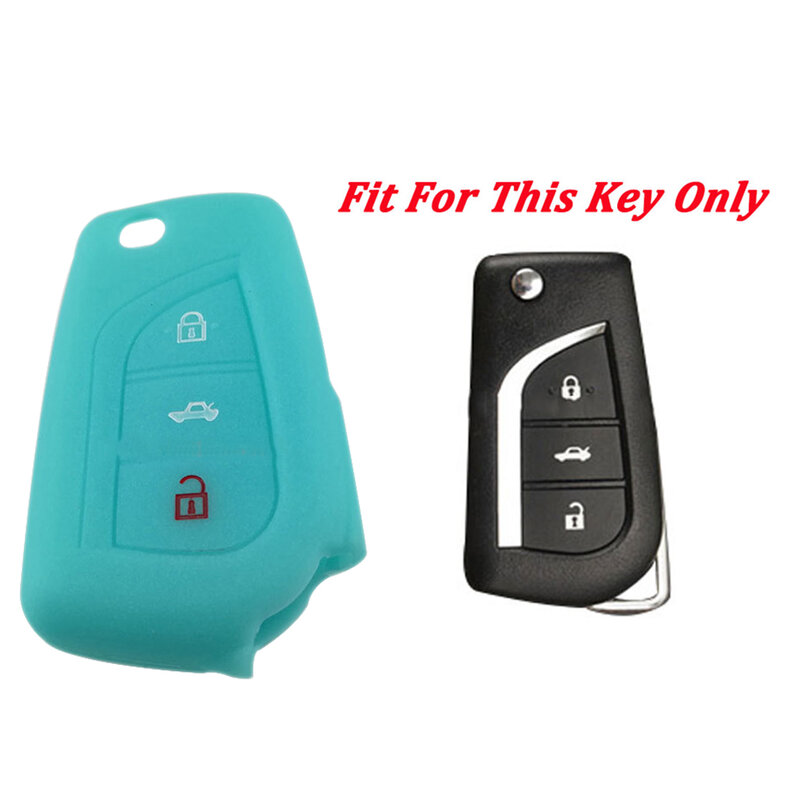 Para Toyota Corolla mando de silicona piel cubierta de llave clave Protector remoto sin llave Coolbestda de silicona carcasa para mando a distancia