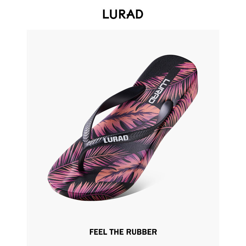 Hang mit gedruckt flip-flops frauen sommer strand sandalen mit dicken boden mode nicht-slip clip drag trend