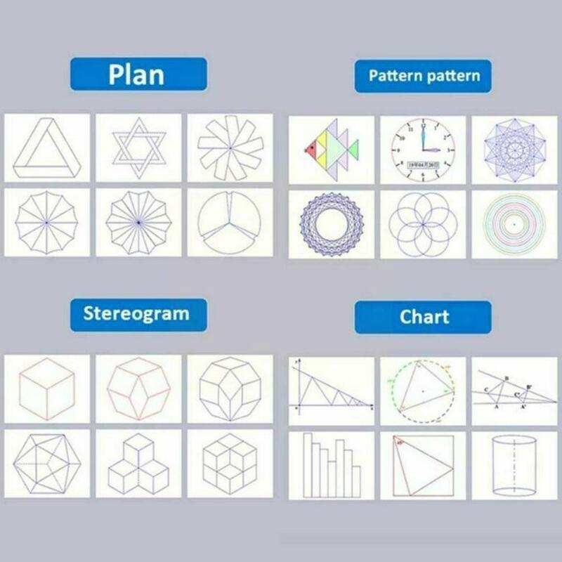 Multifunction Ruler Drawing Ruler Rotatable Student Drafting Geometry Circle Mathematical Stereo Measuring Template Ellipse M1H8