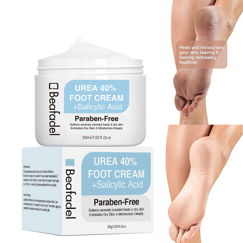Crema de Urea 40% para el cuidado de los pies, con ácido salicílico exfoliante, elimina callos de la piel muerta, crema hidratante para el cuidado de la reparación de los pies